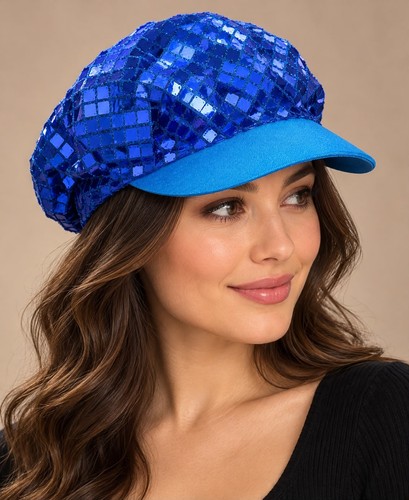 Blaue paillettenkappe - blaue,