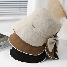 Frauen Eimer Hut Mit Schleife